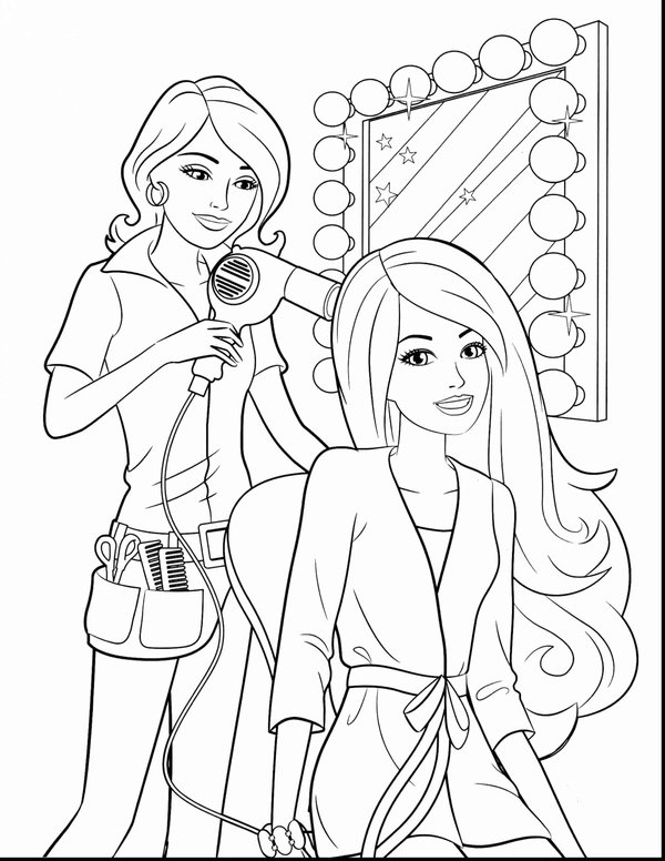 Vestir A Barbie coloring page for children