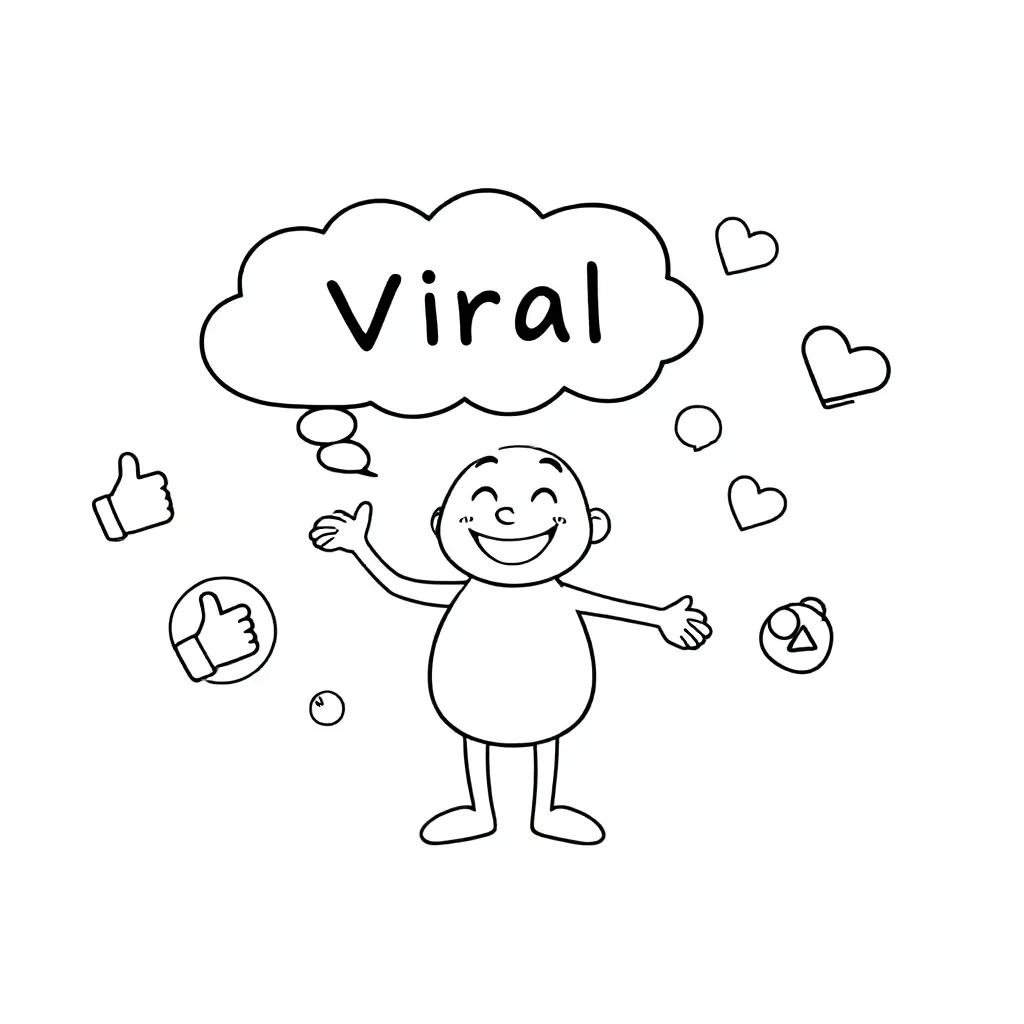 Viral coloring page for children
