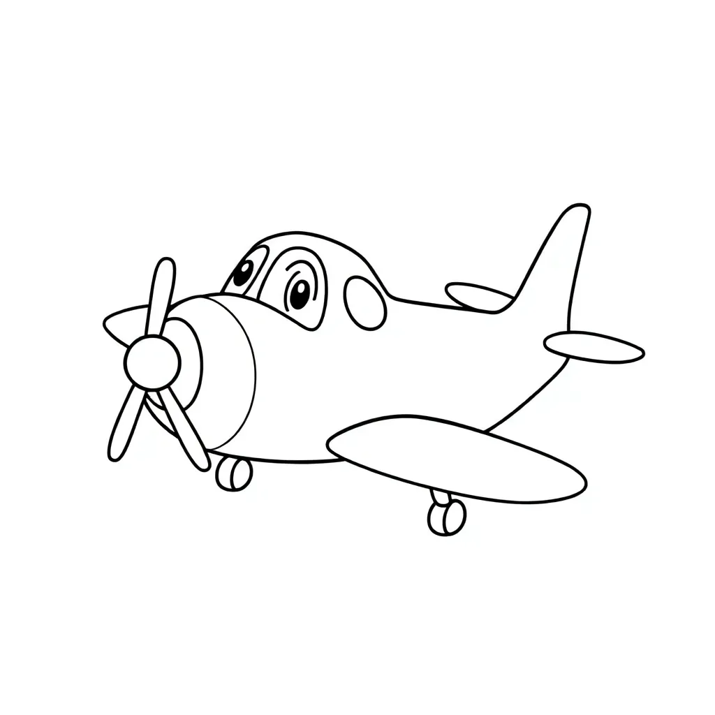 Vliegtuig Luchtvaart Reizen Transportmiddel Avontuur coloring page for children