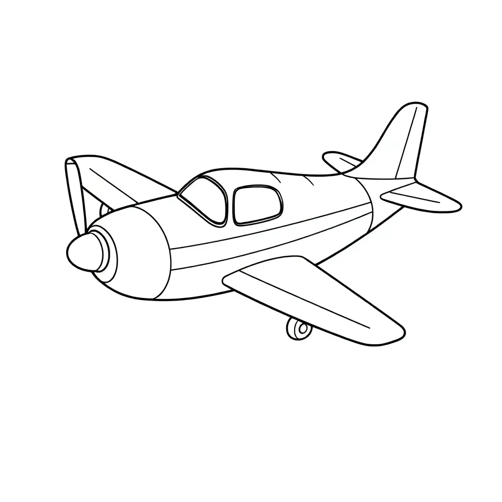 Vliegtuig Passagier Reizen Luchtvaart Transport coloring page for children