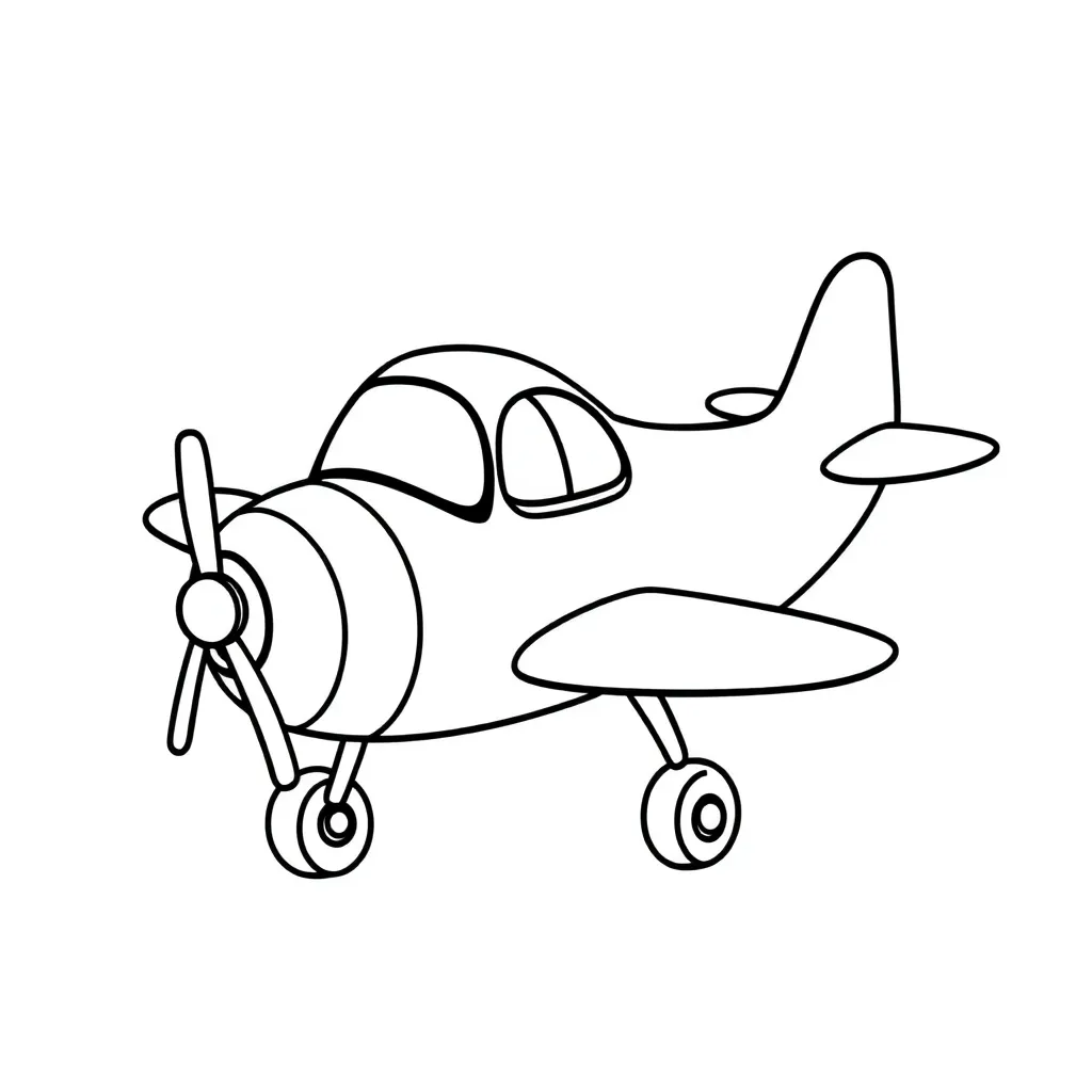 Vliegtuig Passagier Reizen Luchtvaart Transport coloring page for children