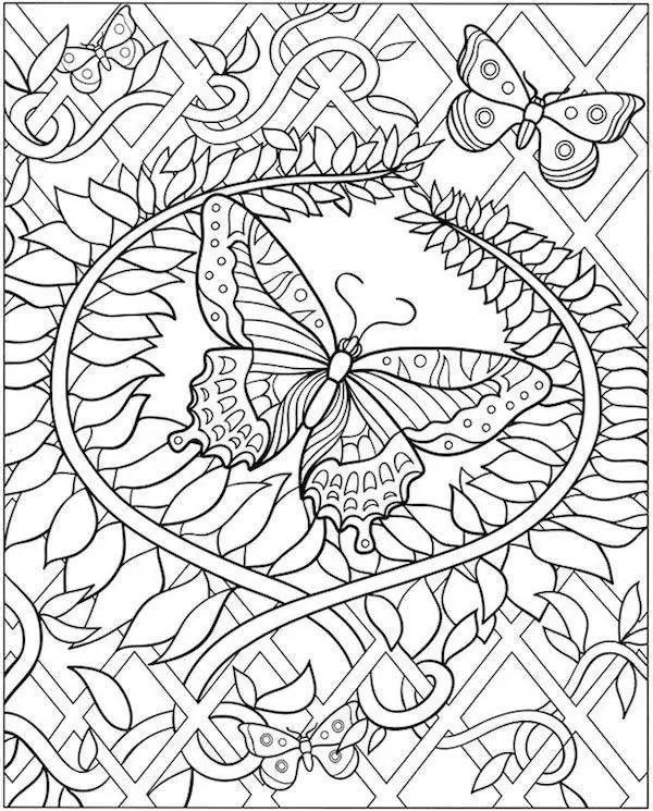 Vlinder Hek coloring page for children