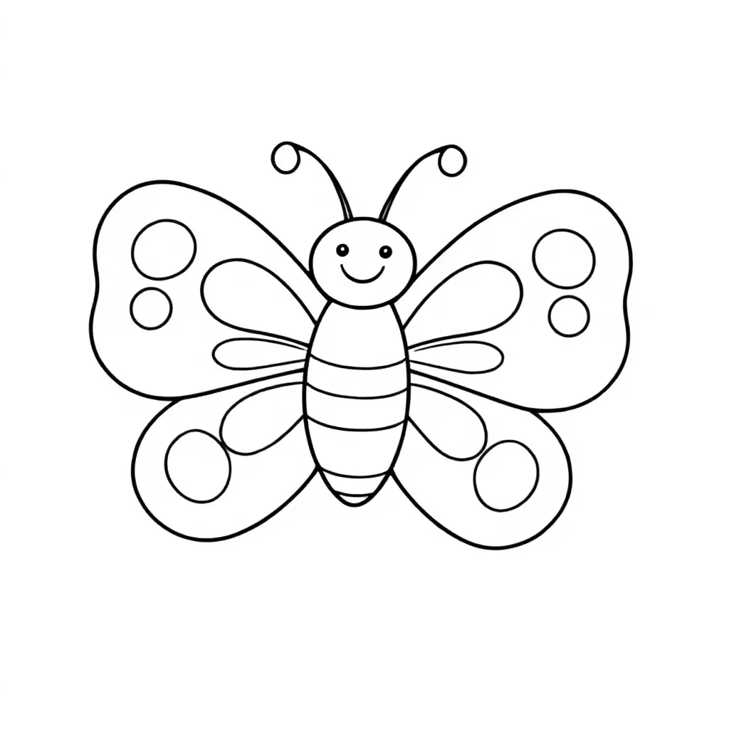 Vlinder coloring page for children