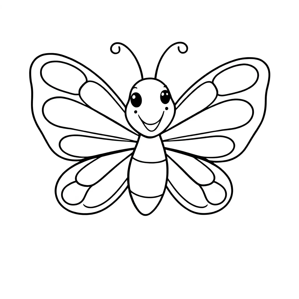 vlinder coloring page for children