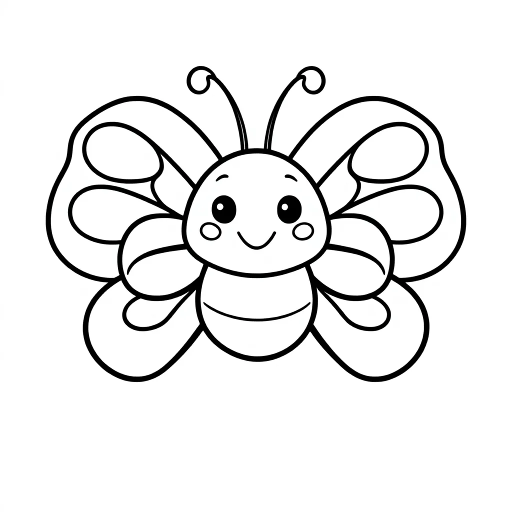 vlinder coloring page for children