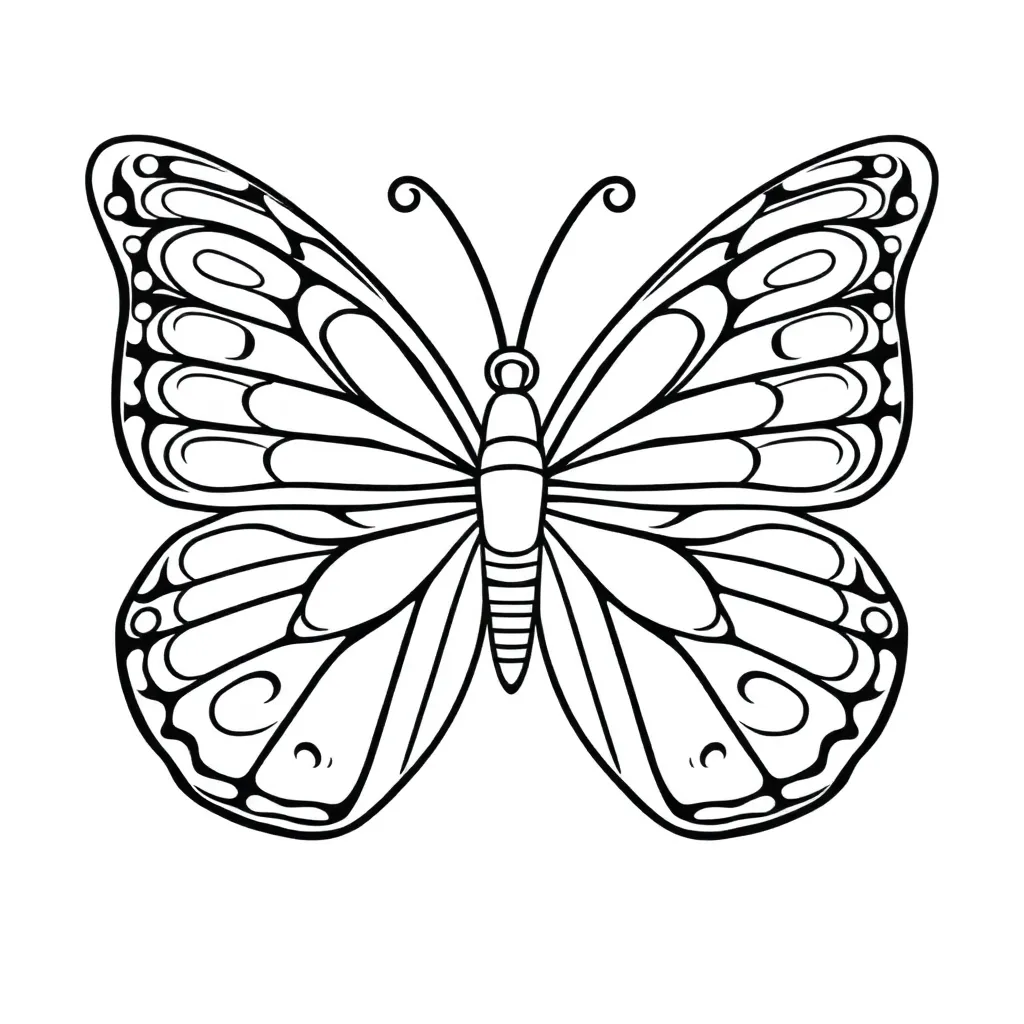 Vlinder Lente Natuur Transformatie Kunst coloring page for children