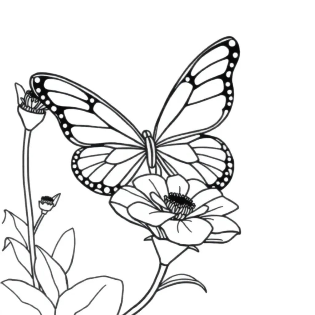 Vlinder Natuur Insect Kleurrijk Creatief coloring page for children