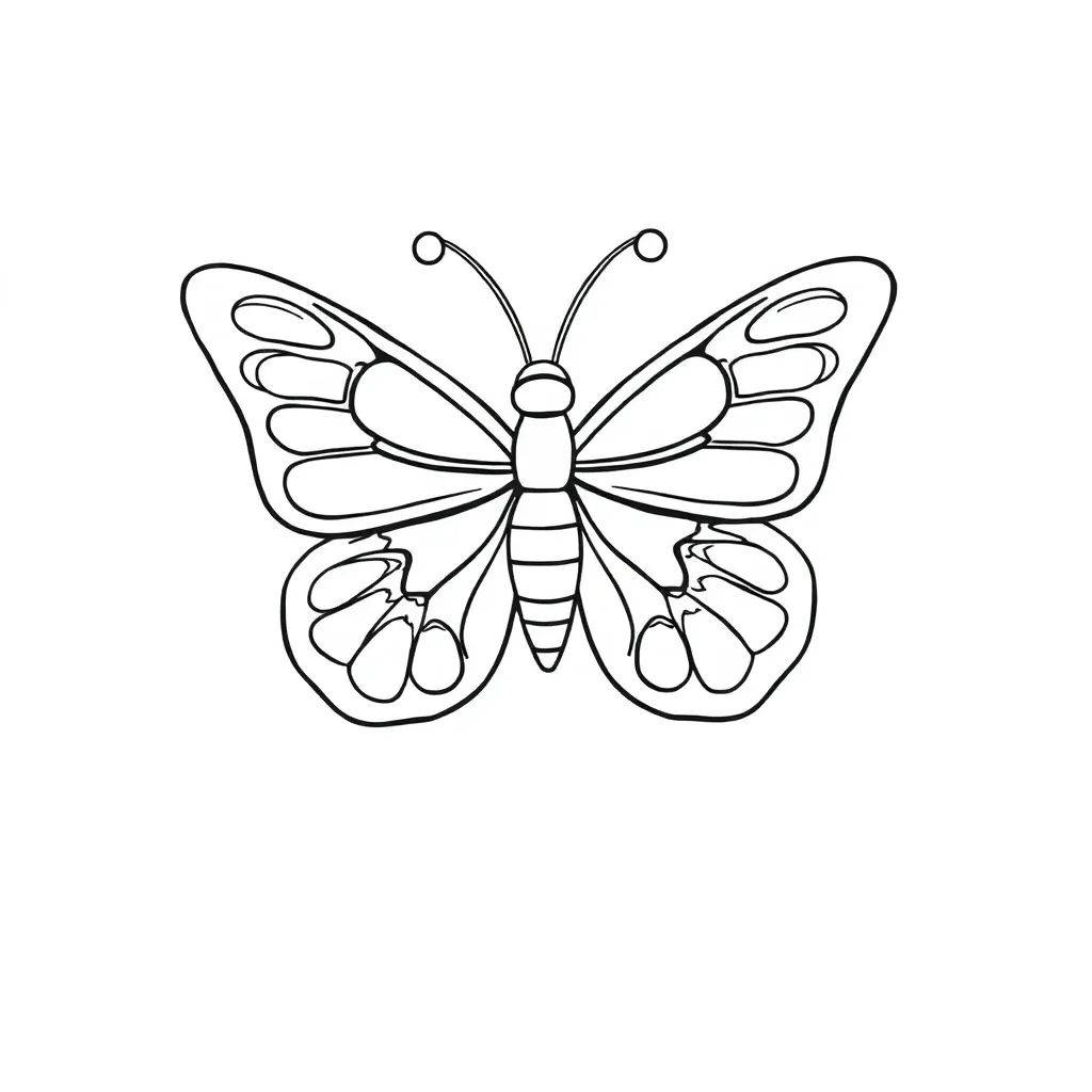 Vlinder Natuur Lente Creatief Schattig coloring page for children