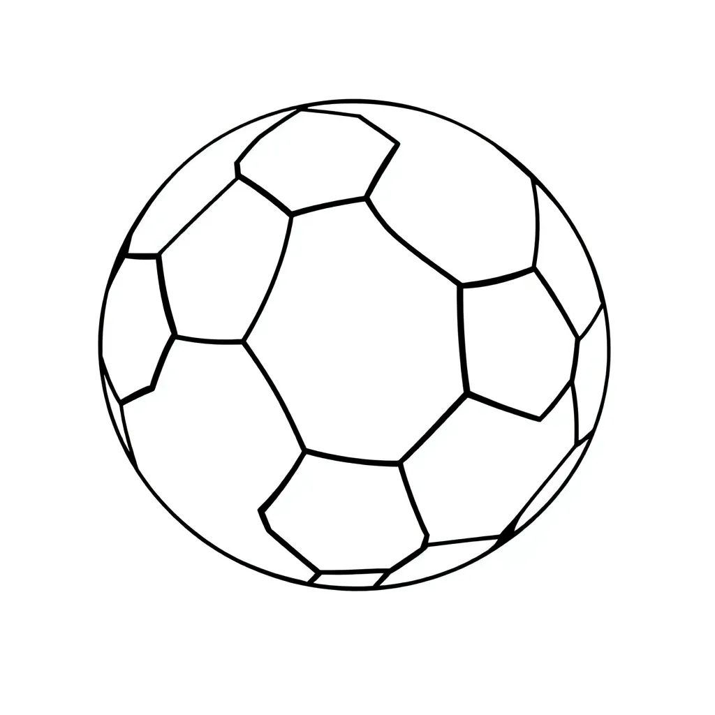 Voetbal Hexagon Pentagoon Sport Educatief coloring page for children