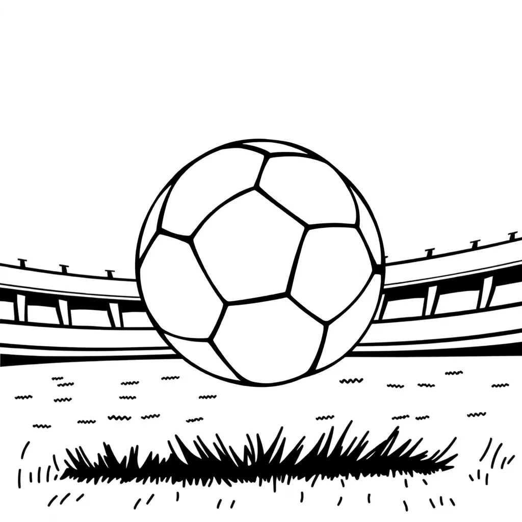 Voetbal Sport Actief Tekenen Kinderen coloring page for children