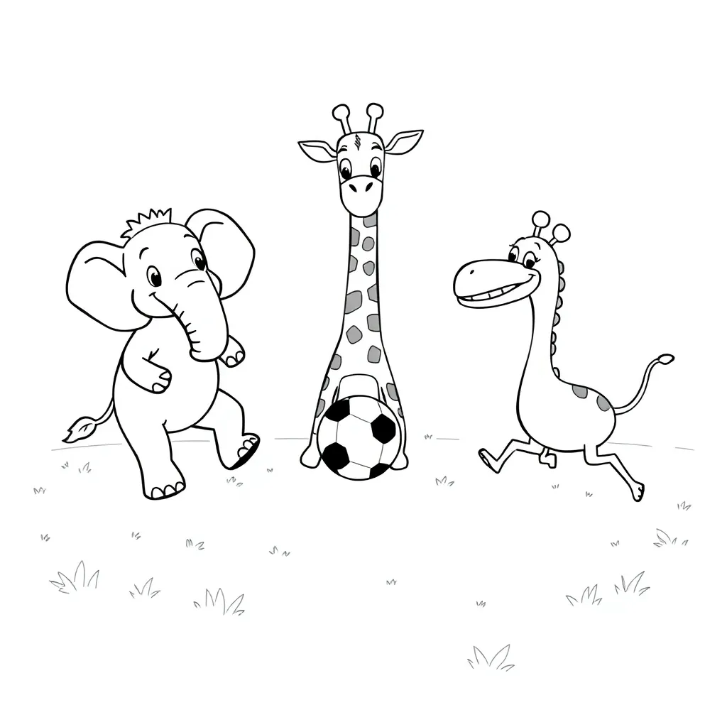 Voetbal Sportief Creatief Doelpunt Teamspel coloring page for children