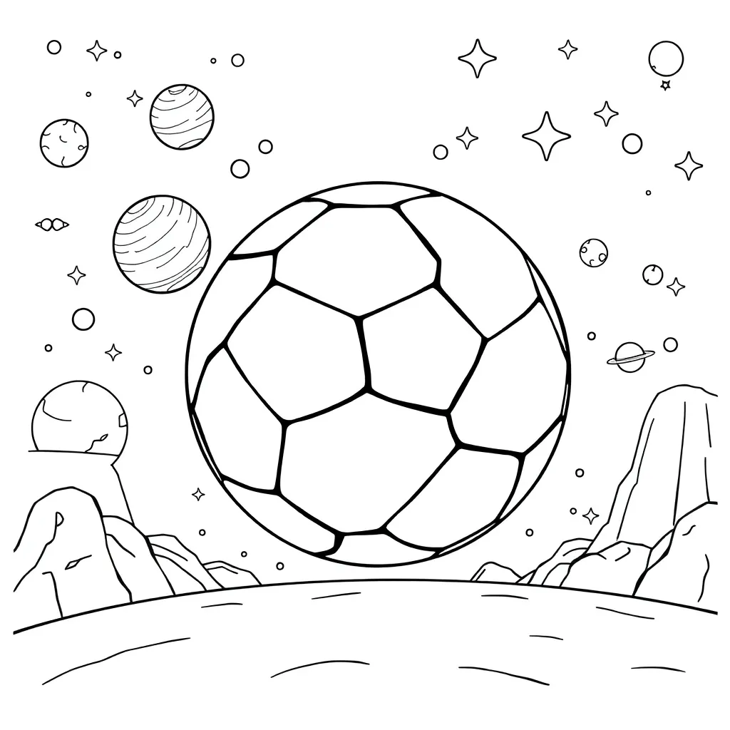 Voetbal Sportief Creatief Kinderen Tekenen coloring page for children