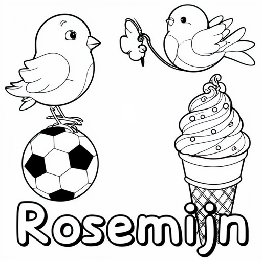 voetbal vogel vogel vogel cupcake ijs kleurplaat voor kinderen