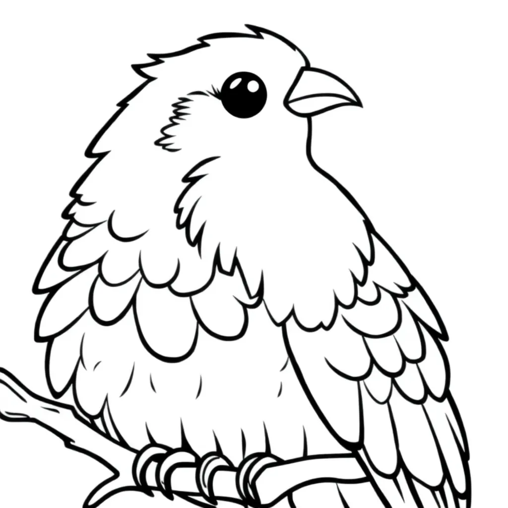 Vogel Natuur Veren Wilde Dieren coloring page for children