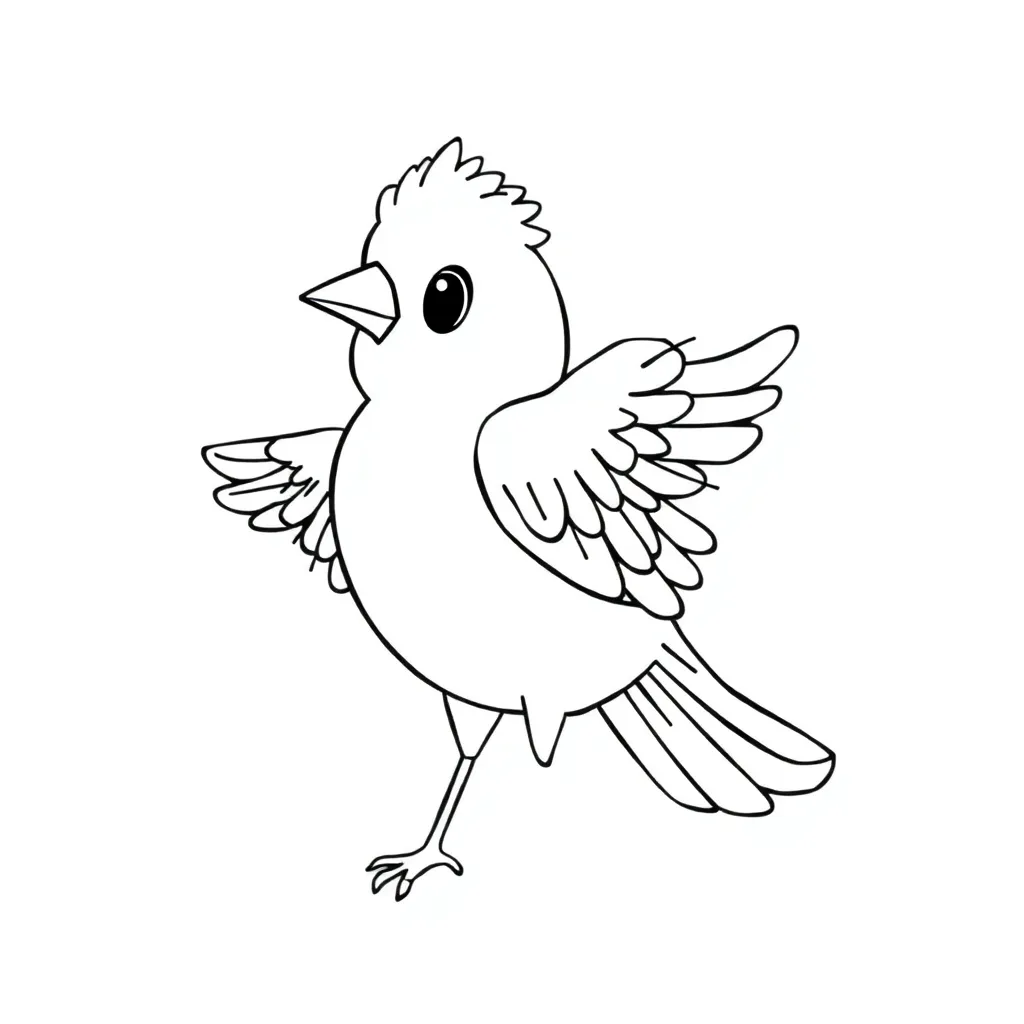 Vogel Natuur Wilde Soorten Veren coloring page for children
