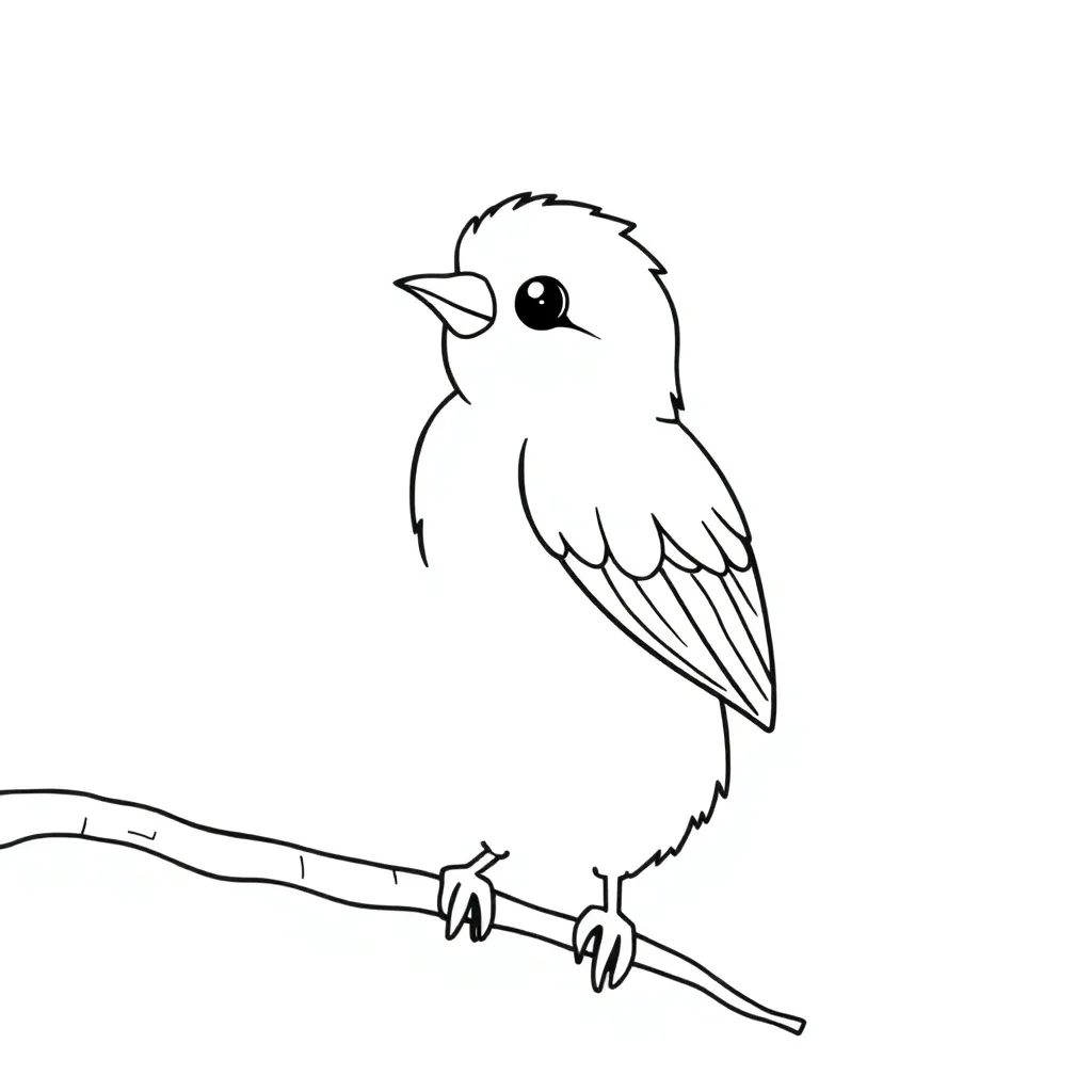Vogel Natuur Wilde Soorten Veren coloring page for children