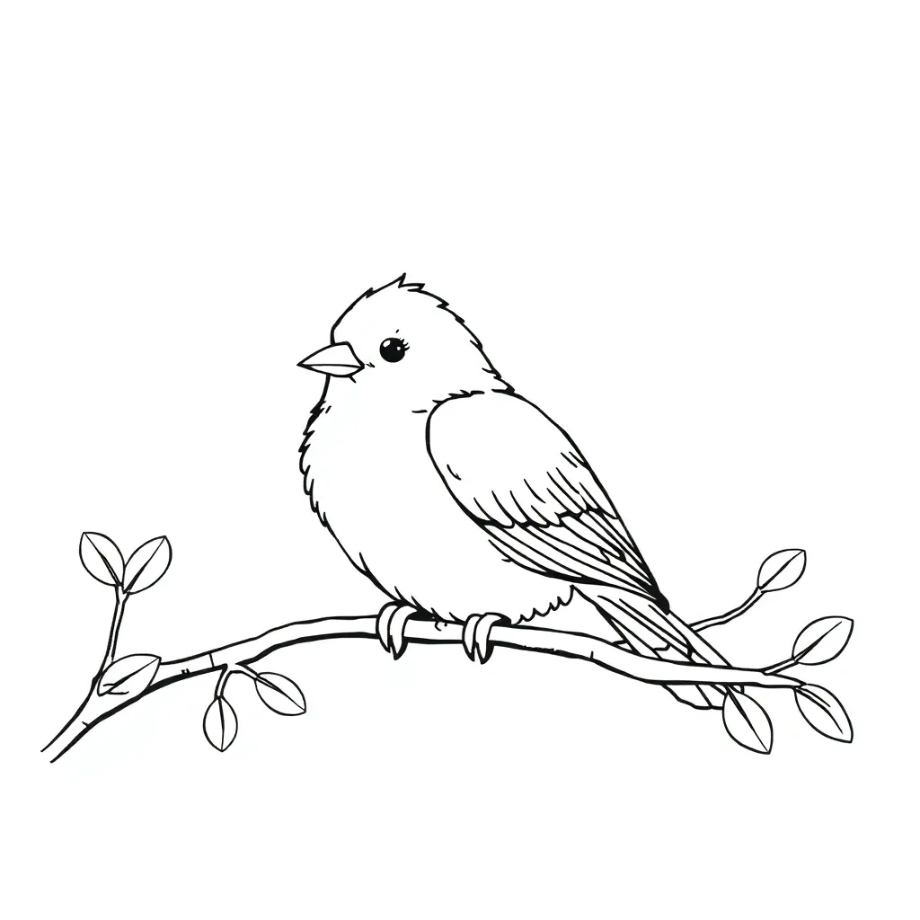 Vogel Natuur Wilde Soorten Veren coloring page for children