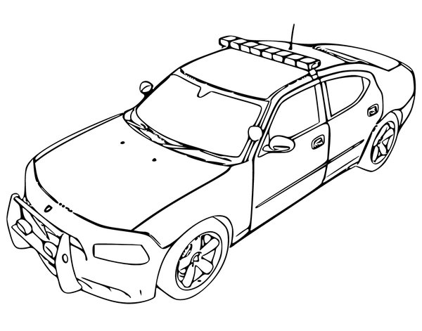 Voiture De Police coloring page for children
