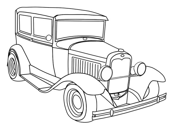 Voitures Oldtimer coloring page for children