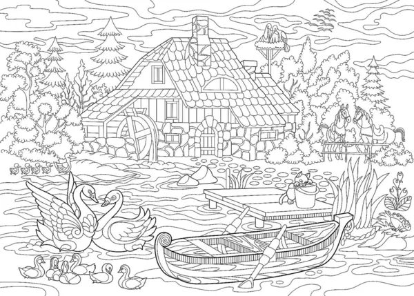 Volwassenen Mooie Omgeving coloring page for children