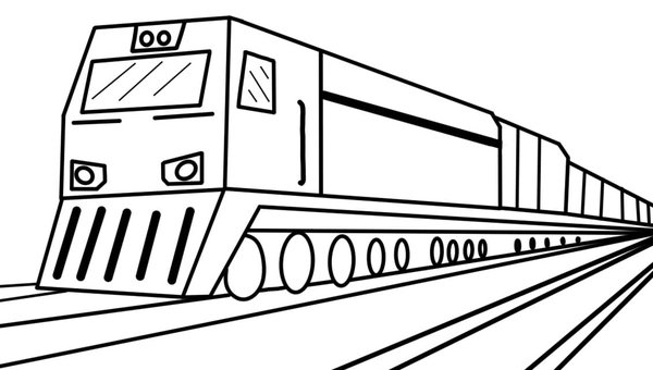 Vracht Trein coloring page for children