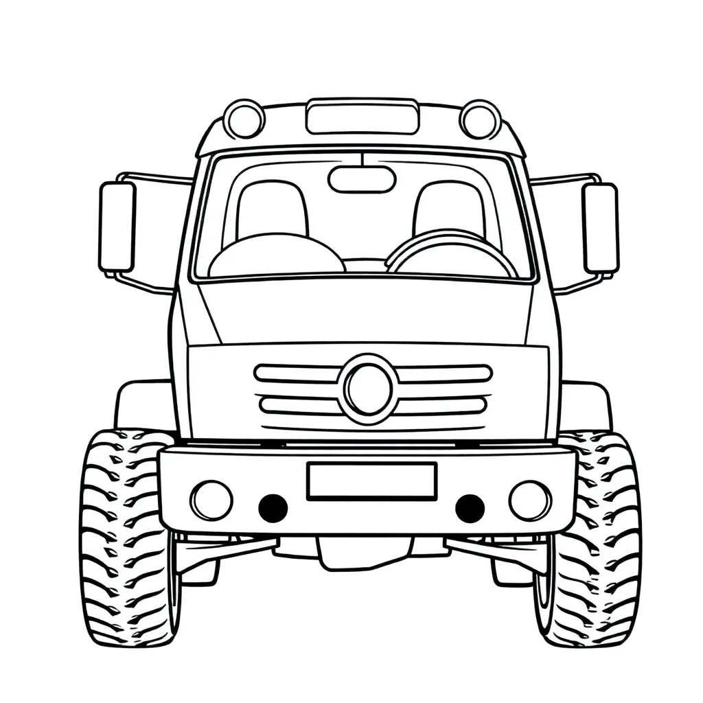 Vrachtwagen Transport Voertuig Beroep Logistiek coloring page for children