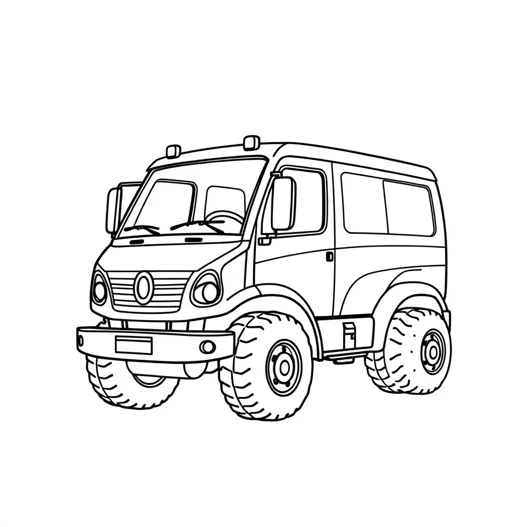 Vrachtwagen Transport Voertuig Beroep Logistiek coloring page for children
