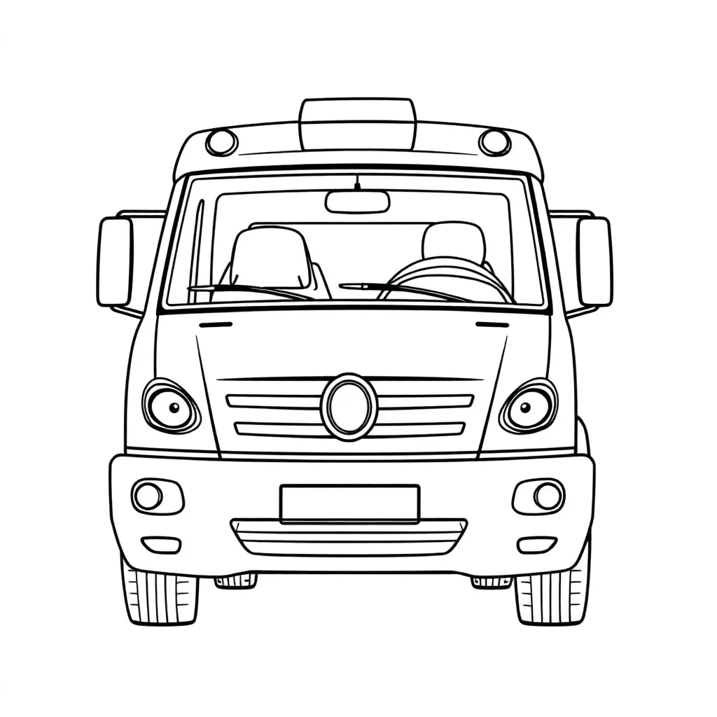 Vrachtwagen Transport Voertuig Logistiek Beroep coloring page for children