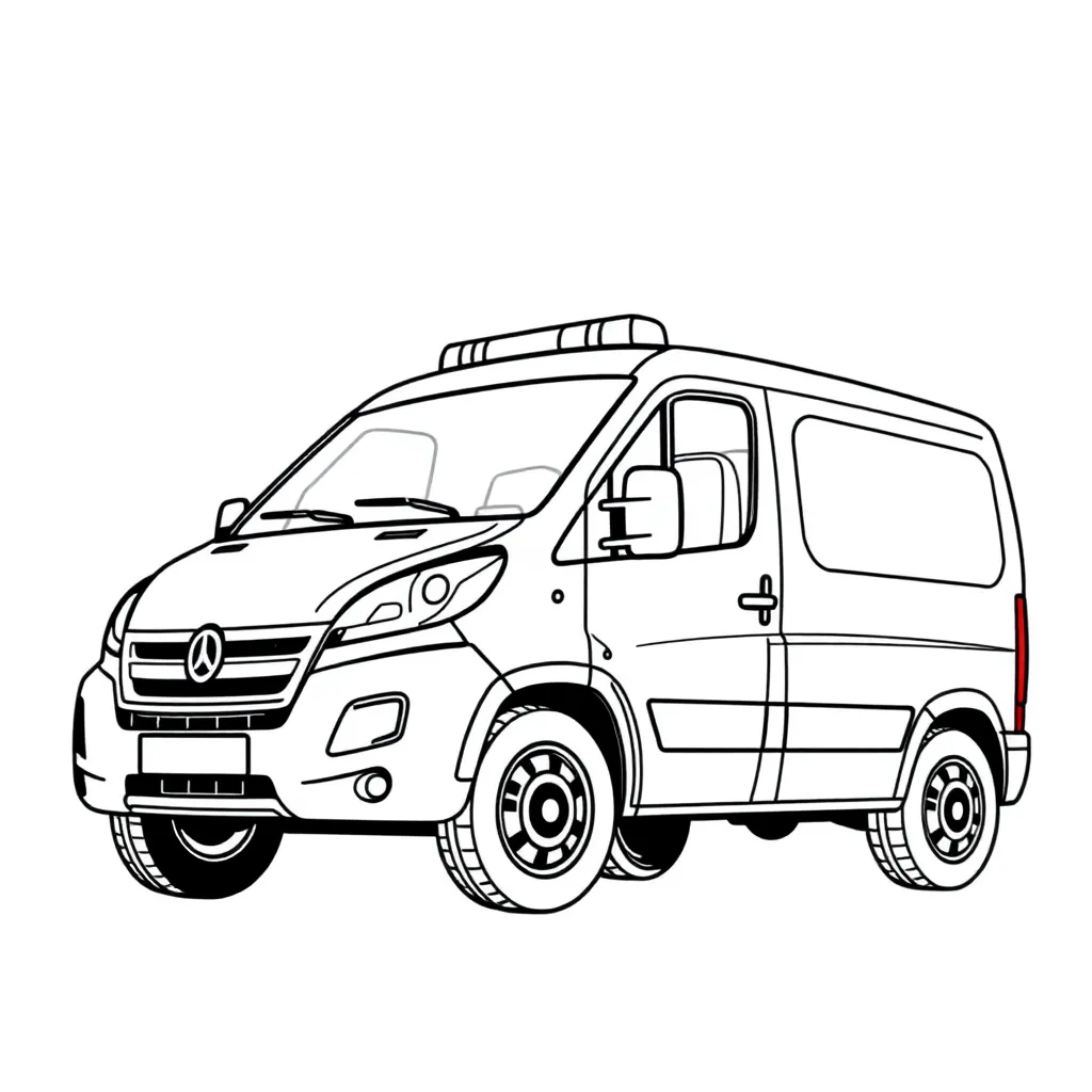 Vrachtwagen Transport Voertuig Logistiek Beroep coloring page for children