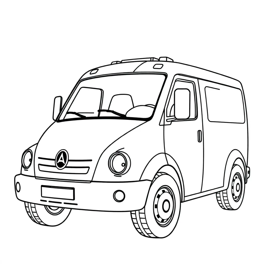 Vrachtwagen Transport Voertuig Logistiek Beroep coloring page for children