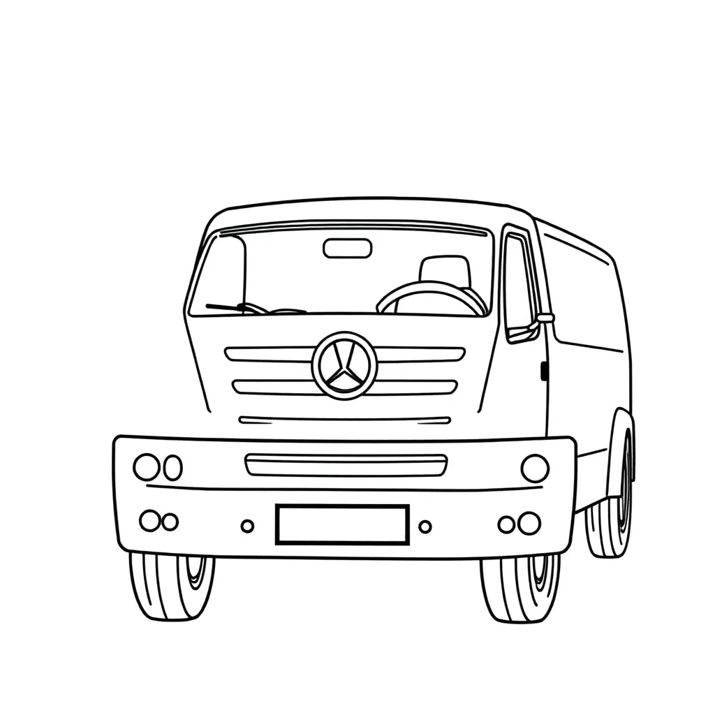 Vrachtwagen Transport Voertuig Logistiek Beroep coloring page for children