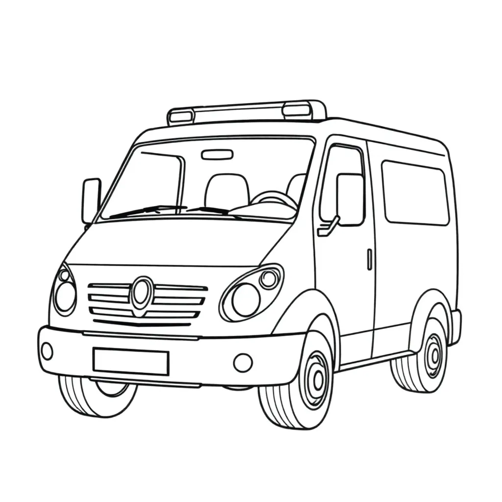 Vrachtwagen Transport Voertuig Logistiek Beroep coloring page for children