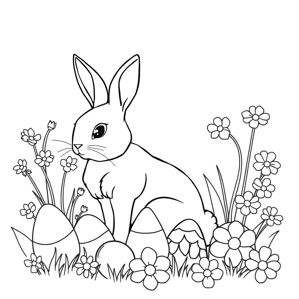 Vrolijk Pasen coloring page for children