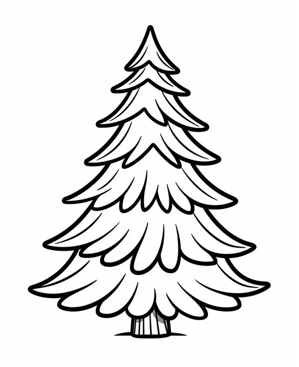 Weihnachtsbaum ohne Dekoration coloring page for children