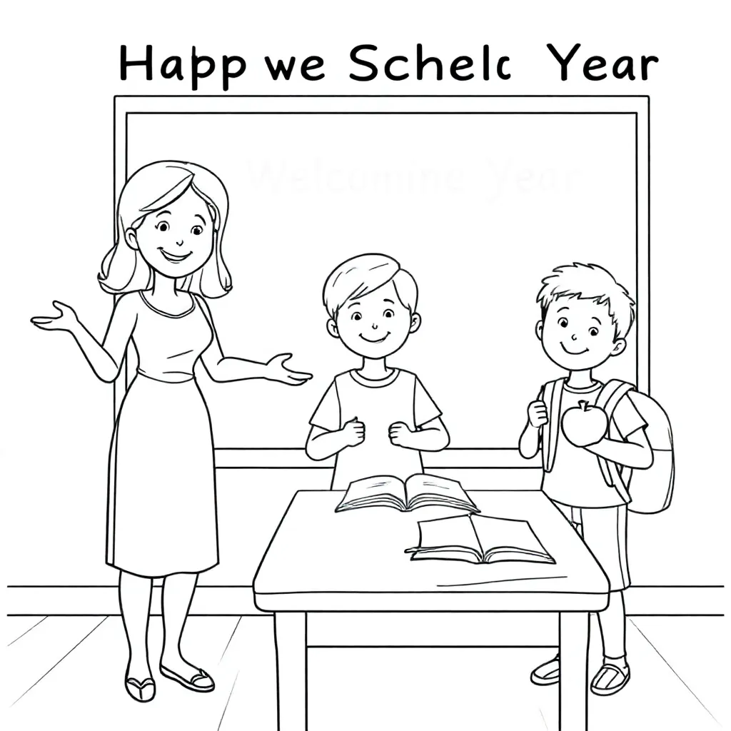 Welkom in groep 5 coloring page for children