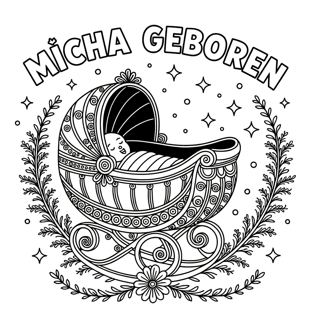 wiegje coloring page for children