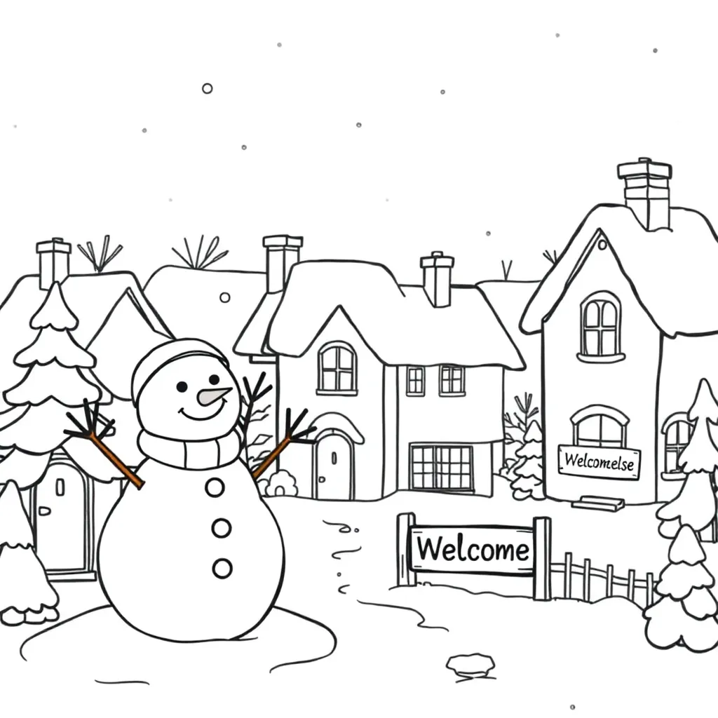 Winter Kleurplaten coloring page for children