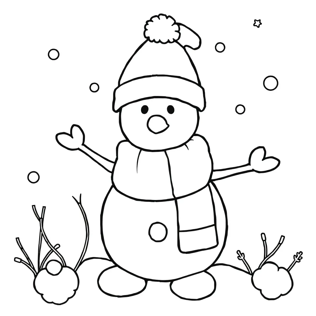 Winterpret Feestdagen Seizoenen Kerst Sinterklaas coloring page for children