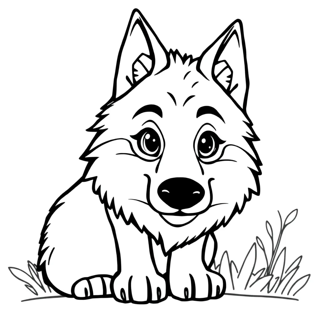 Wolf Wild Natuur Avontuur Roedel coloring page for children