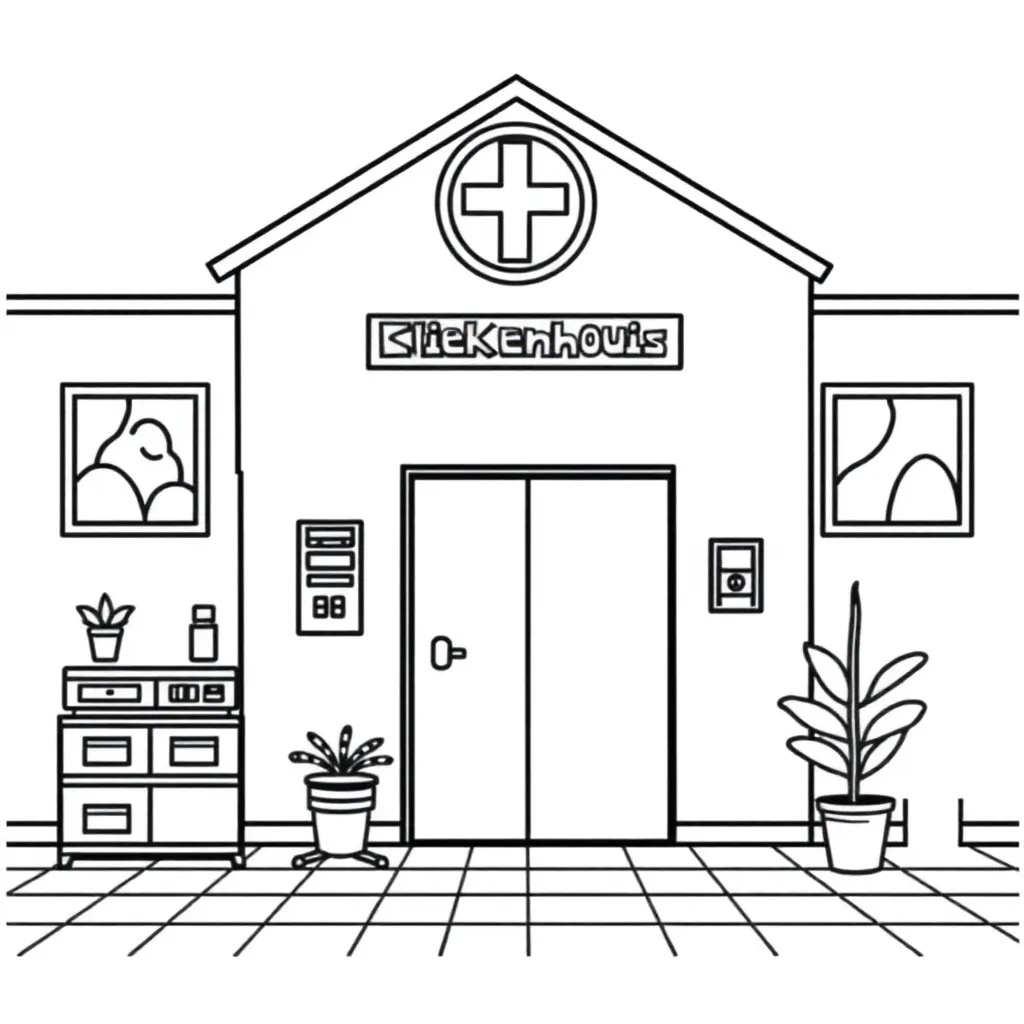 Ziekenhuis Arts Verpleegkundige Medisch Gezondheid coloring page for children