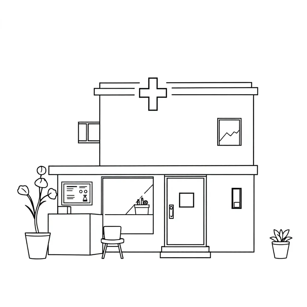 Ziekenhuis Dokter Verpleegster Medisch Gezondheid coloring page for children