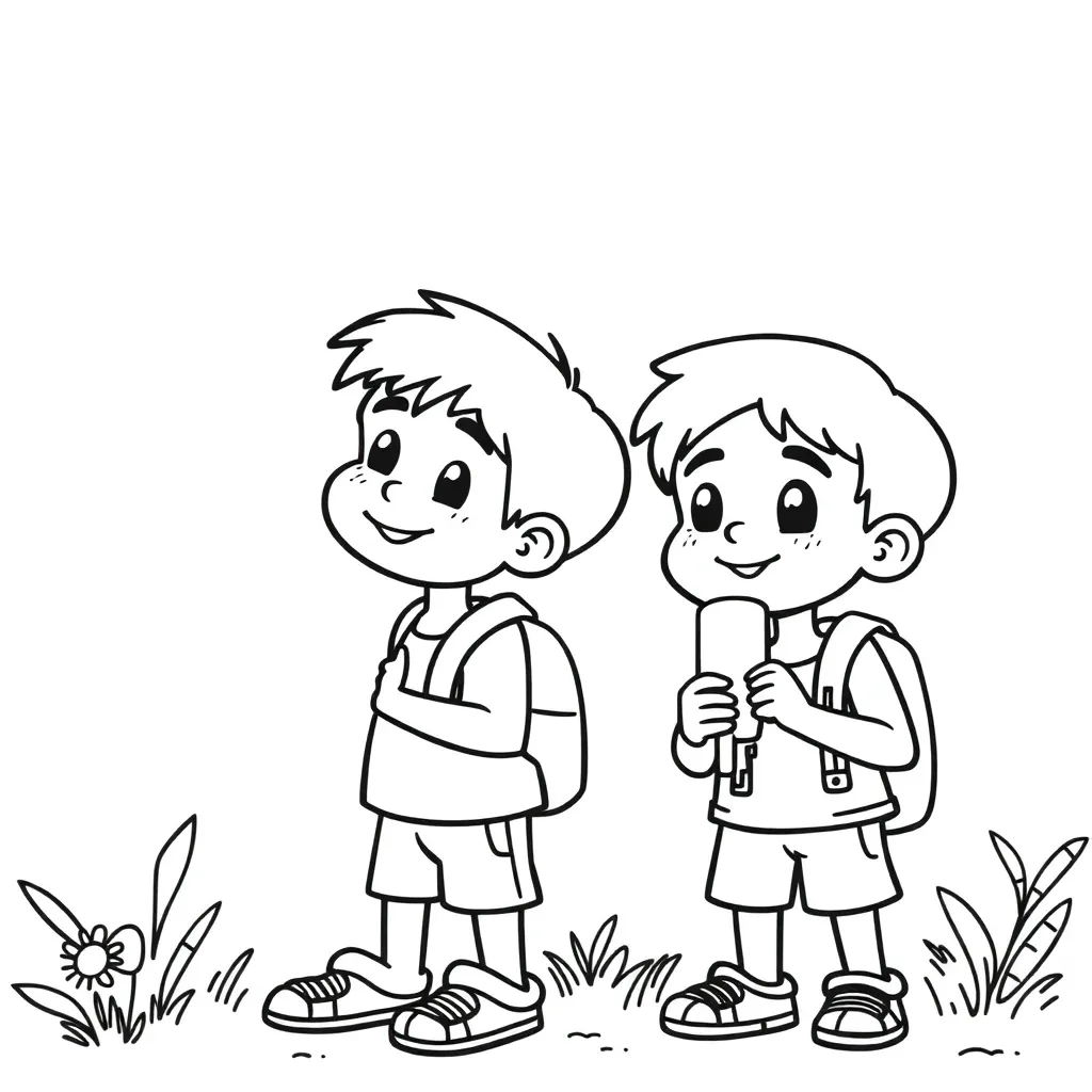 Zomer Kinderen Ijsjes Vrolijk Creatief coloring page for children