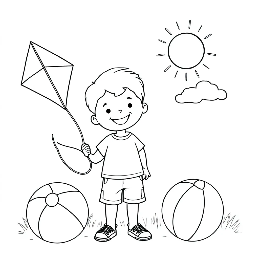 Zomer coloring page for children