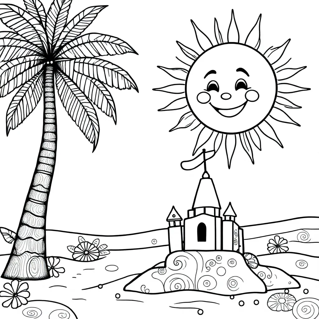 Zon Zee Strand coloring page for children