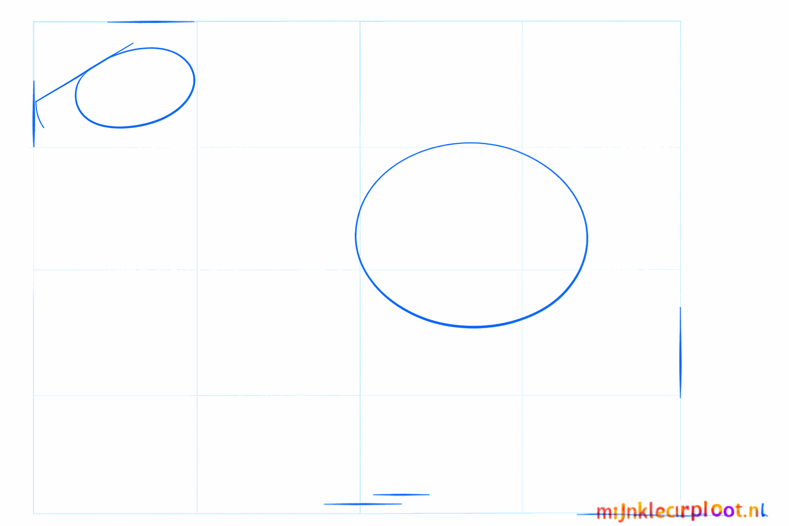 Draw a large oval for the body and a small oval for the head of the okapi.