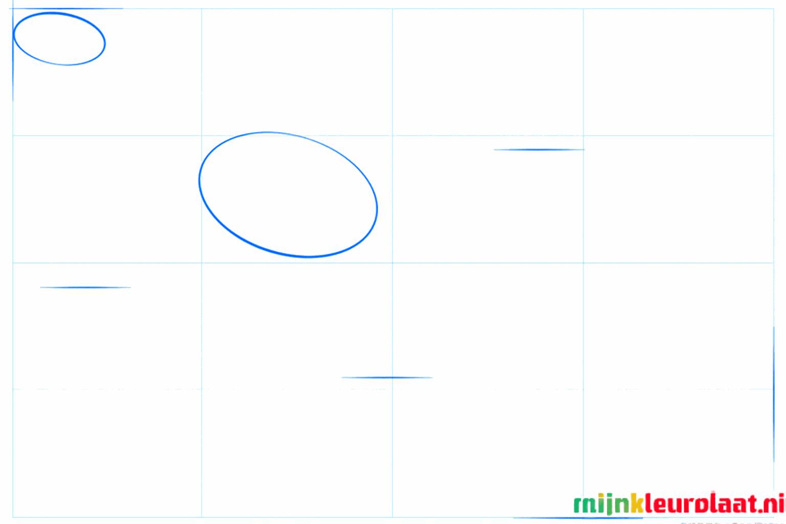 Basic shapes of an iguana: a small circle and a large oval.