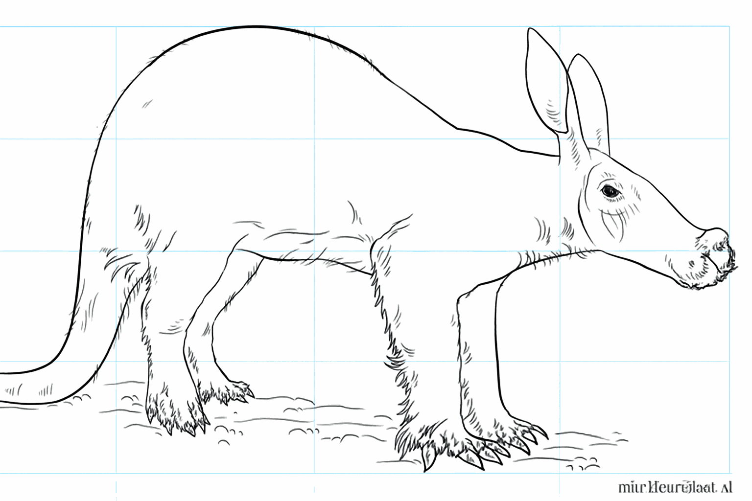 Drawing a funny aardvark