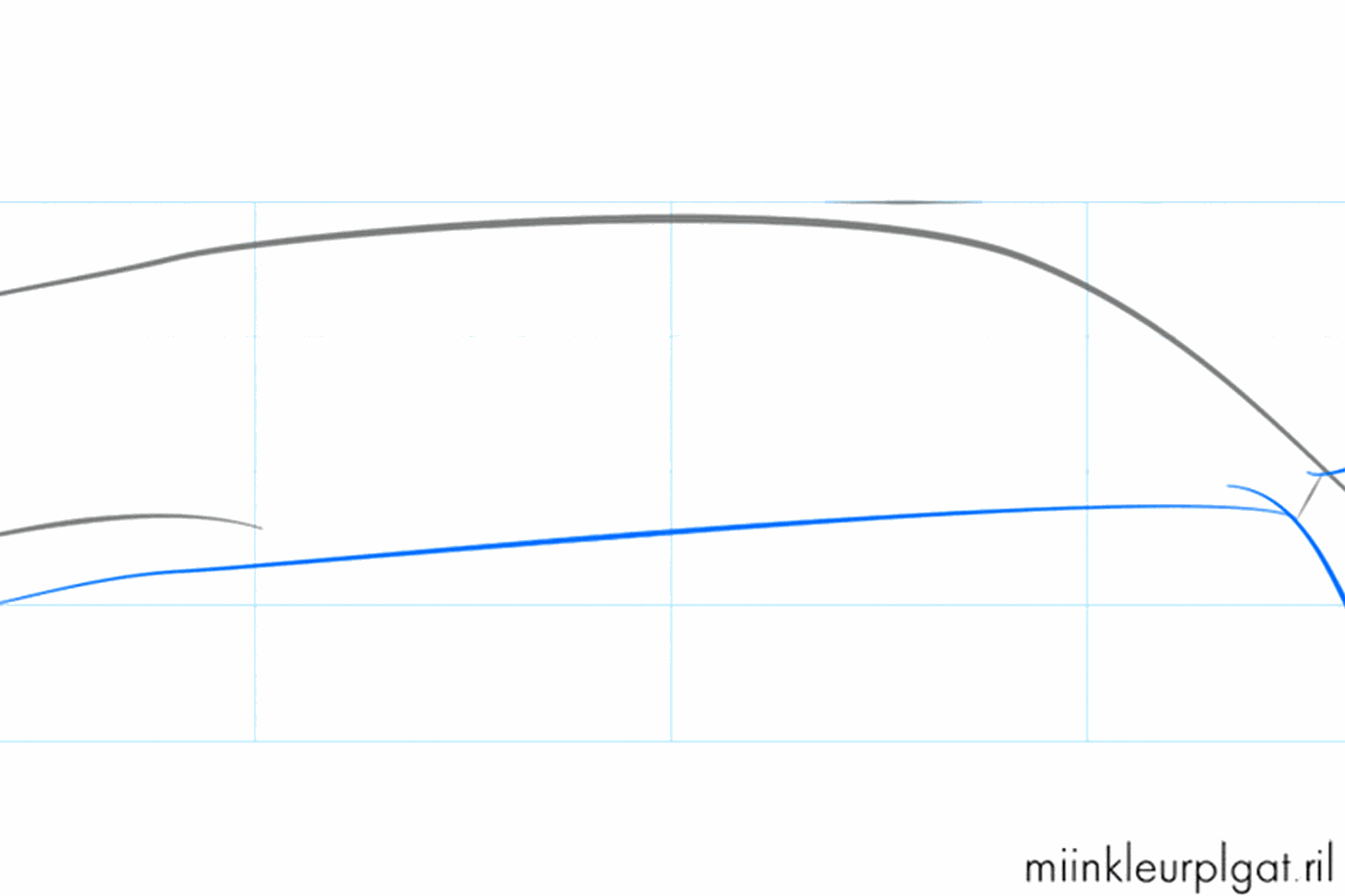 A large curved shape forming the thick body and the narrow tail base.