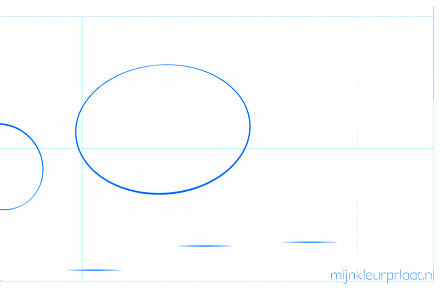 Two ovals for the base of the head and the body of the red panda.