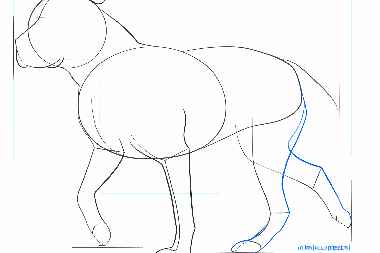 Formes pour le museau et les oreilles sur la tête du chien.